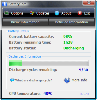 BatteryCare, Software Untuk Mengamati Kapasitas Baterai | Gratisan69